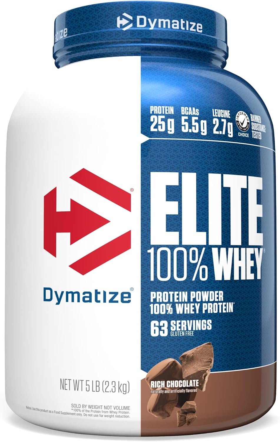 Dymatize Elite 100% Whey Protein Powder,Rich Chocolate