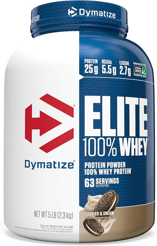 Dymatize Elite 100% Whey Protein Powder, Cookies & Cream